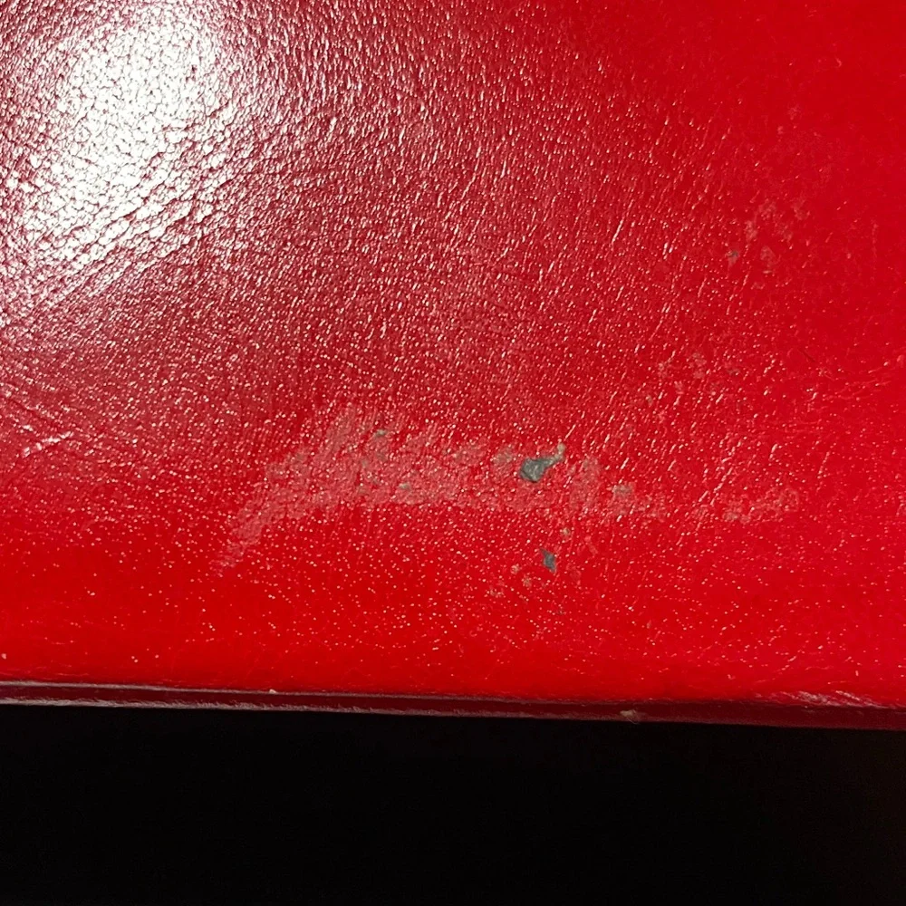 Red vintage Ugo Crespi Leather Clutch wallet